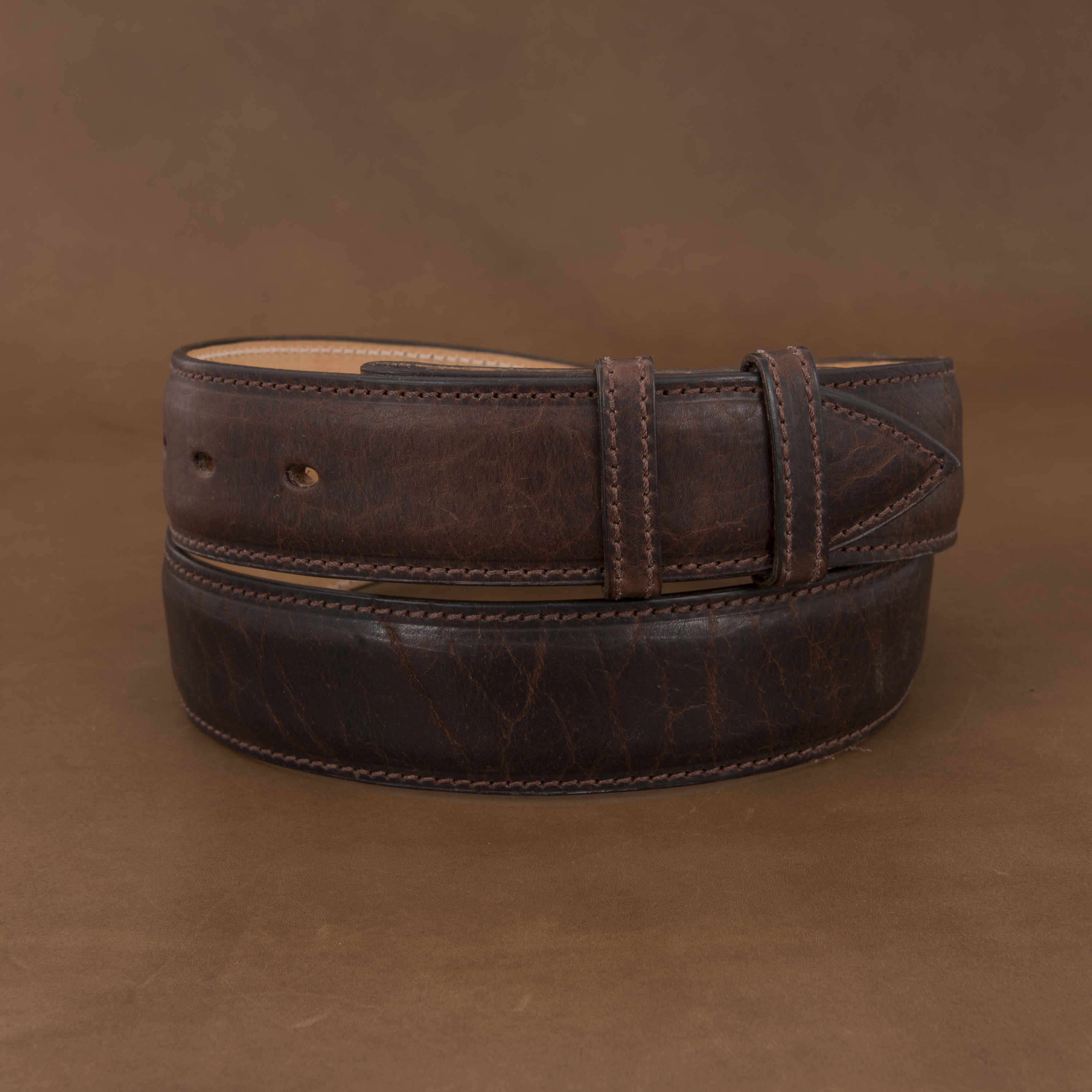 Mocha Bison 1 1/2" Belt